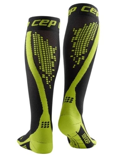 Fitness Mania - CEP Nighttech Reflective Compression Socks - Black/Green