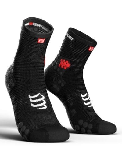 Fitness Mania - Compressport Pro Racing V3.0 - High Cut Running Socks - Smart Black