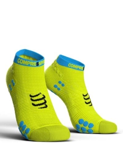 Fitness Mania - Compressport Pro Racing V3.0 - Low Cut Running Socks - Fluo Yellow