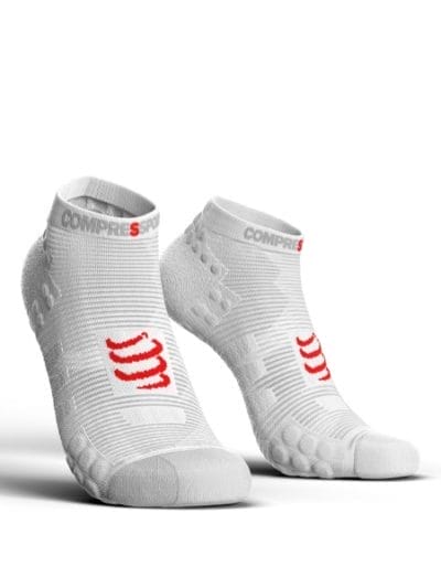 Fitness Mania - Compressport Pro Racing V3.0 - Low Cut Running Socks - Smart White