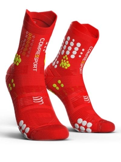 Fitness Mania - Compressport Pro Racing V3.0 - Trail Running Socks - Red/White