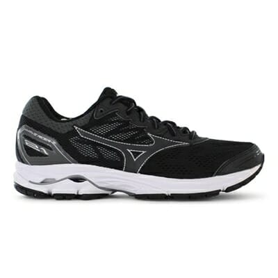 Fitness Mania - MIZUNO Mens Wave Rider 21 Black / Silver