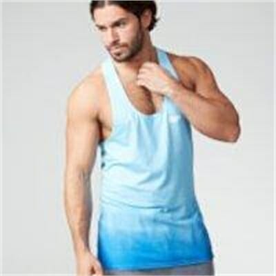 Fitness Mania - Dip Dye Stringer Vest - L - Blue