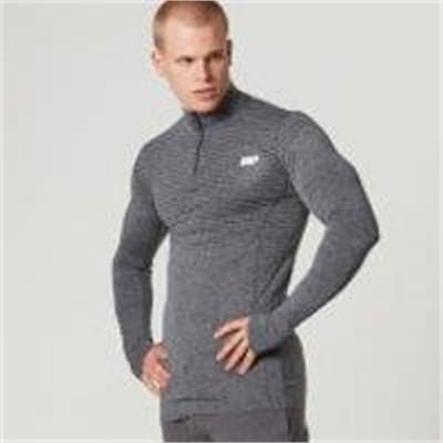 Fitness Mania - Seamless 1/4 Zip Top - M - Black