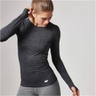 Fitness Mania - Seamless Long Sleeve T-Shirt - XS - Black