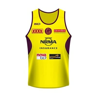 Fitness Mania - Brisbane Broncos Kids Training Singlet 2018