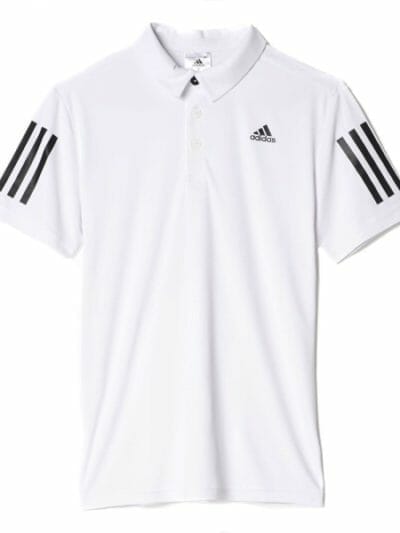 Fitness Mania - Adidas Club Kids Boys Tennis Polo Shirt - White/Black
