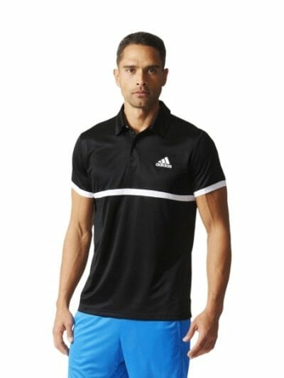 Fitness Mania - Adidas Court Mens Tennis Polo Shirt - Black/White