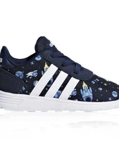 Fitness Mania - Adidas Lite Racer - Toddler Boys Running Shoes - Blue/White/Yellow