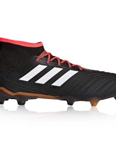 Fitness Mania - Adidas Predator 18.2 Firm Ground - Mens Football Boots - Core Black/White/Solar Red