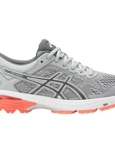 Fitness Mania - Asics GT-1000 6 (D) - Womens Running Shoes - Mid Grey/Carbon/Flash Coral