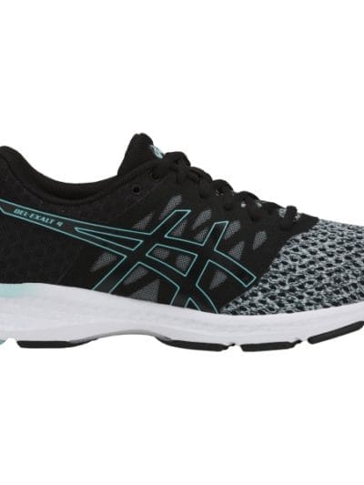 Fitness Mania - Asics Gel Exalt 4 - Womens Running Shoes - Black/Dark Grey/Porcelain Blue