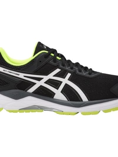 Fitness Mania - Asics Gel Fortitude 7 - Mens Running Shoes - Black/White/Safety Yellow