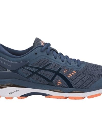Fitness Mania - Asics Gel Kayano 24 (D) - Womens Running Shoes - Smoke Blue/Dark Blue/Cateloupe