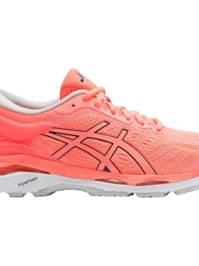 Fitness Mania - Asics Gel Kayano 24 - Womens Running Shoes - Flash Coral/Black/White