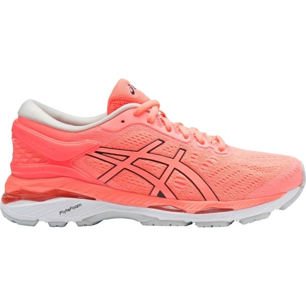 Fitness Mania - Asics Gel Kayano 24 - Womens Running Shoes - Flash Coral/Black/White