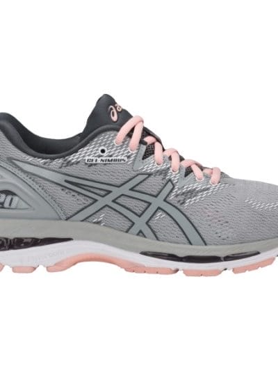 Fitness Mania - Asics Gel Nimbus 20 - Womens Running Shoes - Mid Grey/Seashell Pink