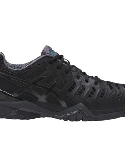 Fitness Mania - Asics Gel Resolution 7 - Mens Tennis Shoes - Black/Dark Grey/Lapis