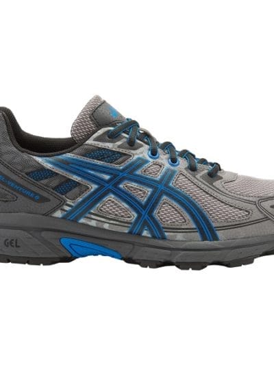 Fitness Mania - Asics Gel Venture 6 - Mens Trail Running Shoes - Aluminium/Black/Directoire Blue