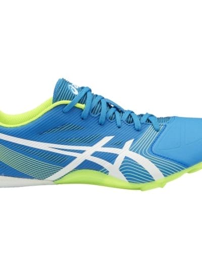 Fitness Mania - Asics Hyper Sprint 6 - Mens Sprint Spikes - Diva Blue/White/Safety Yellow