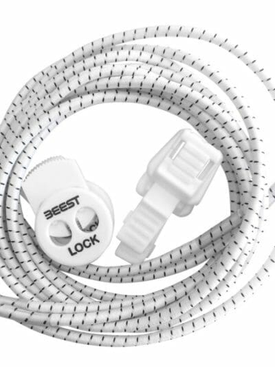 Fitness Mania - Beest Lock Multisport Elastic Shoe Laces - White