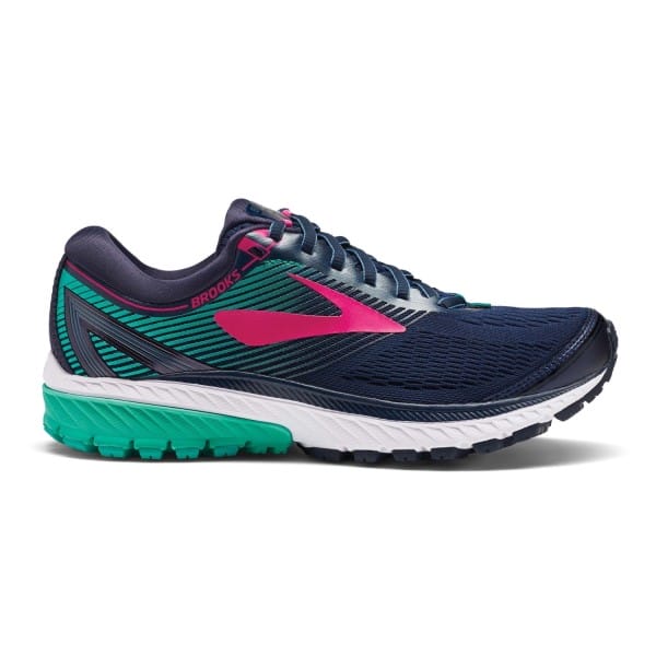 Fitness Mania - Brooks Ghost 10 - Womens Running Shoes - Navy/Pink/Teal Green