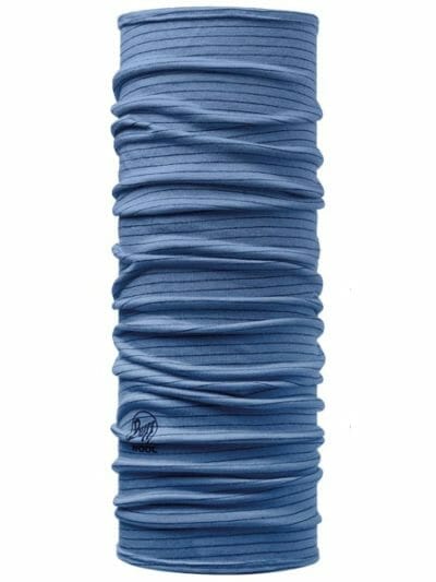 Fitness Mania - Buff Wool Head/Neck/Face Tube - Seaport Blue Stripes