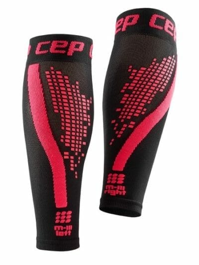 Fitness Mania - CEP Nighttech Reflective Compression Calf Sleeves - Black/Pink