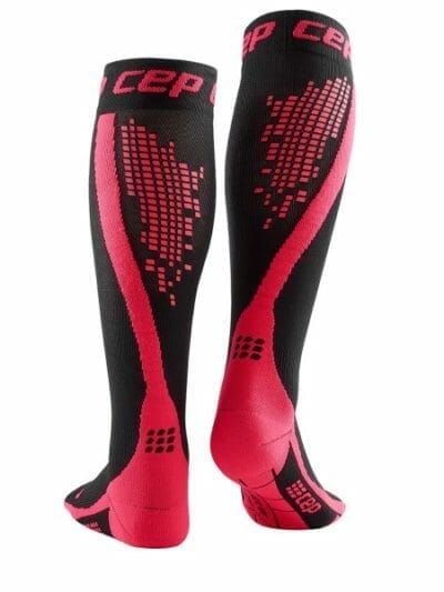 Fitness Mania - CEP Nighttech Reflective Compression Socks - Black/Pink