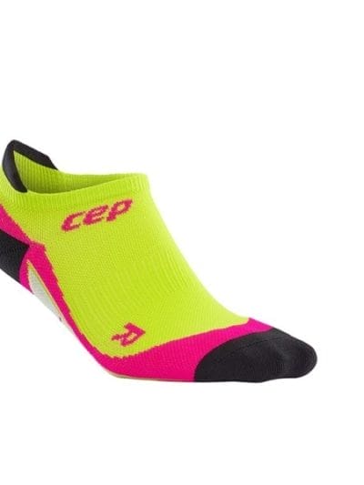 Fitness Mania - CEP No Show Running Socks - Green/Pink