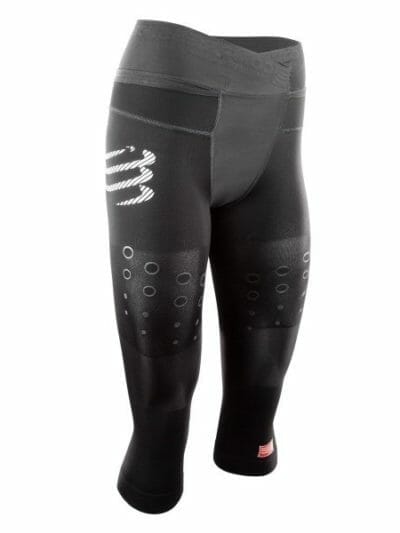 Fitness Mania - Compressport Pirate Womens 3/4 Trail Running Tights - Black