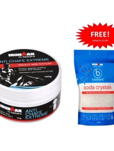 Fitness Mania - Ironman by Bexters Anti Chafe Extreme Balm - 100g with FREE 200g Bexters Soda Crystals