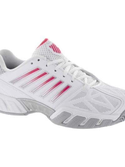 Fitness Mania - K-Swiss Bigshot Light 3 Womens Tennis Shoes - White/Calypso Coral