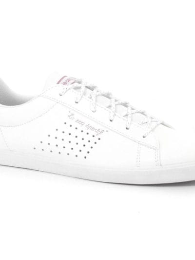 Fitness Mania - Le Coq Sportif Agate Lo S Lea/Metallic - Womens Casual Shoes - Optical White/Pale Mauve