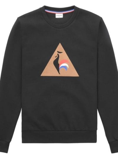 Fitness Mania - Le Coq Sportif Essentiels Mens Casual Crew Sweatshirt - Black