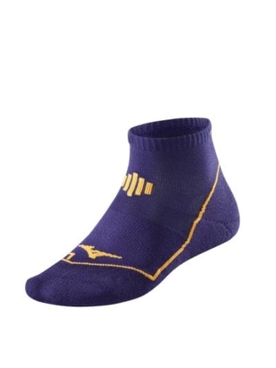 Fitness Mania - Mizuno DryLite Comfort Mid Sock - Unisex Running Socks - Liberty/Orange Pop