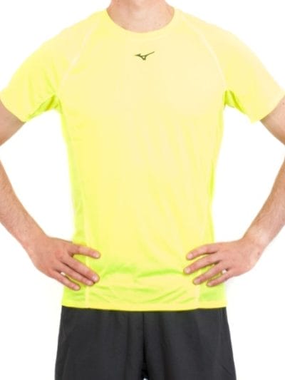 Fitness Mania - Mizuno Performance Mens Short Sleeve Training T-Shirt - Safety Yellow