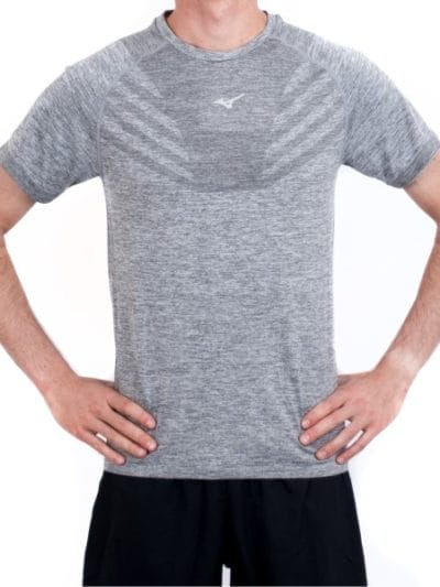 Fitness Mania - Mizuno Tubular Helix Mens Short Sleeve Training T-Shirt - Tornado Grey