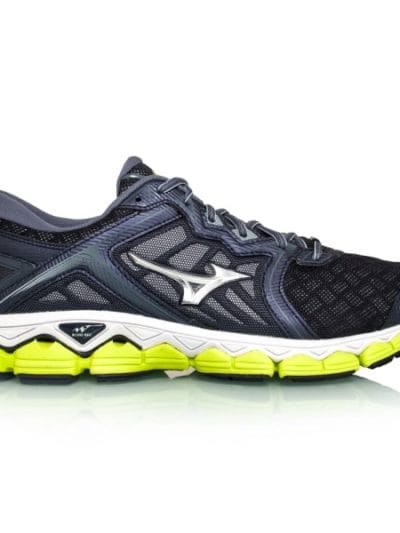 Fitness Mania - Mizuno Wave Sky - Mens Running Shoes - Graystone/Silver/Lime Punch