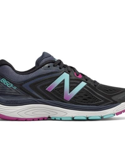Fitness Mania - New Balance 860v8 - Womens Running Shoes - Black/Poisonberry/Thunder