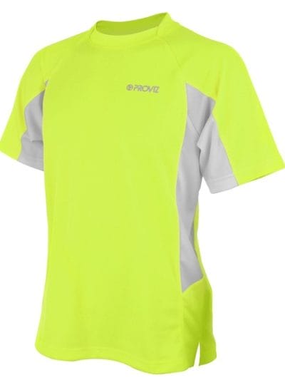 Fitness Mania - Proviz Active Hi-Vis Mens Running T-Shirt - Yellow/Grey