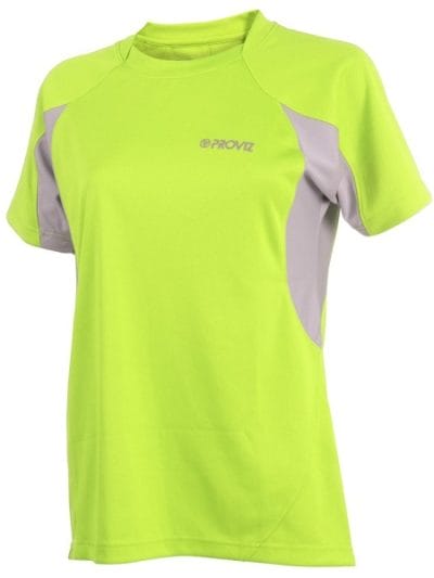 Fitness Mania - Proviz Active Hi-Vis Womens Running T-Shirt - Yellow/Grey