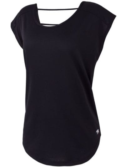 Fitness Mania - Running Bare Strappy Back Womens Training T-Shirt - Black