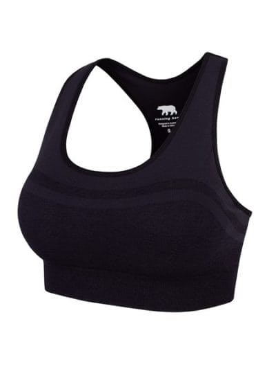 Fitness Mania - Running Bare The Wild One Womens Sports Crop Top - Black