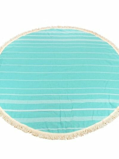 Fitness Mania - SIX30 Reversible Turkish Round Towel - Turquoise/Pink