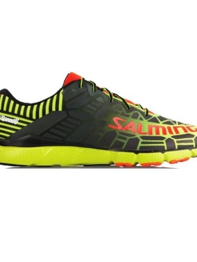 Fitness Mania - Salming Speed 6 - Mens Running Shoes - Black/Safety Yellow