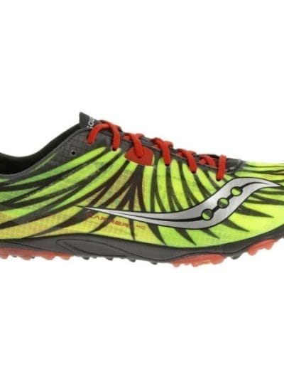 Fitness Mania - Saucony Carrera XC Flat - Mens Waffle Racing Shoes - Citron/Black/Red