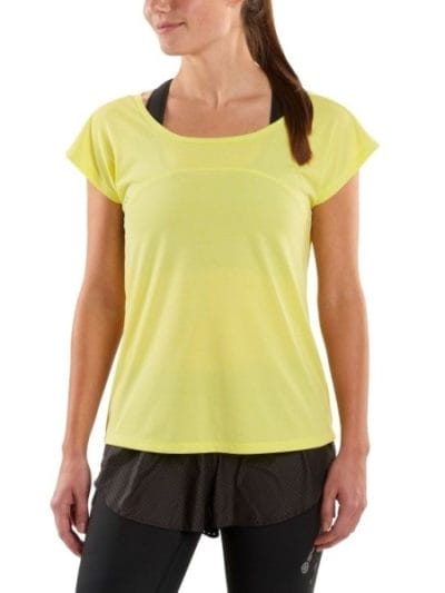 Fitness Mania - Skins Plus Code Womens Cap Sleeve Tee - Limoncello/Marle