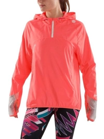Fitness Mania - Skins Plus Odyssey Womens Packable Jacket - Atomic Tangerine