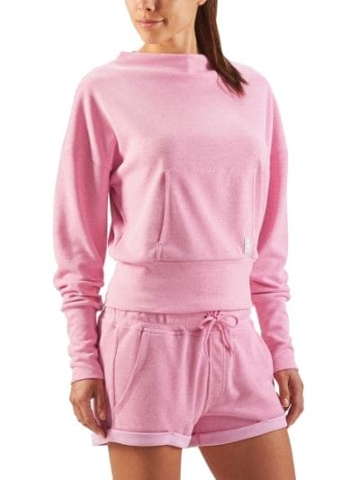 Fitness Mania - Skins Plus Wireless Sport Fleece Womens Crew Neck - Flamingo/Marle